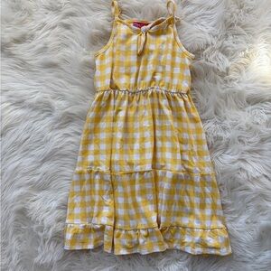 Yellow Checkered Kids Dress